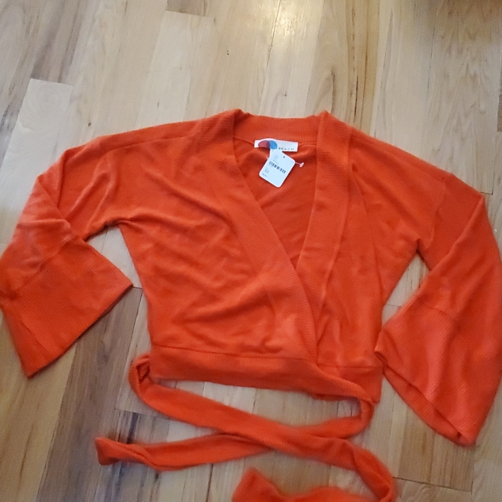 Free people wrap around sweater